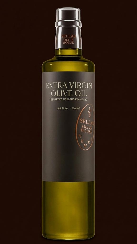 Sellas Olive House EVOO – 500ml Glass Bottle